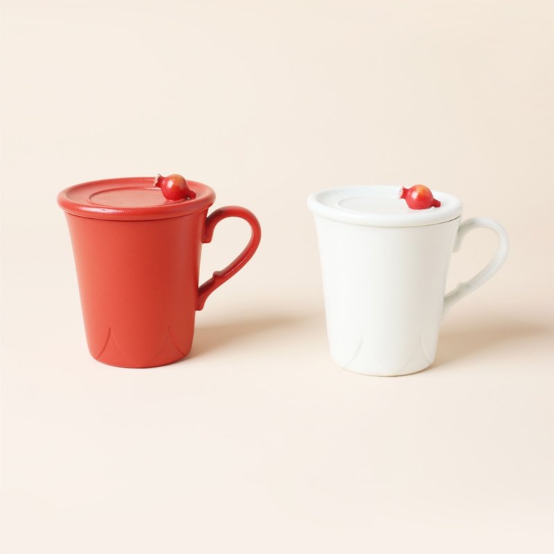 [Lubao LOHAS] Fugui pomegranate lid cup two colors optional office first choice - Teapots & Teacups - Pottery 