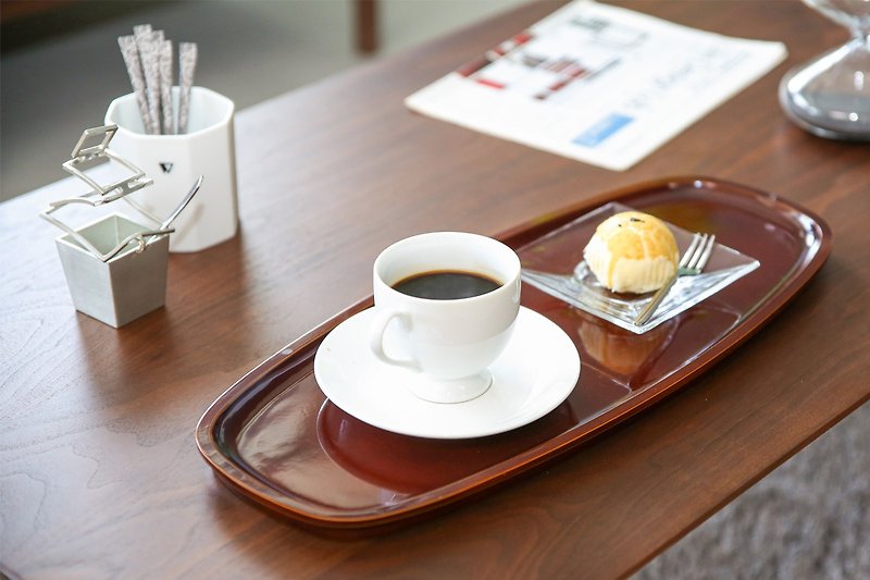 飛騨春慶 元田漆器 コーヒー盆 - まな板・トレイ - 木製 ブラウン