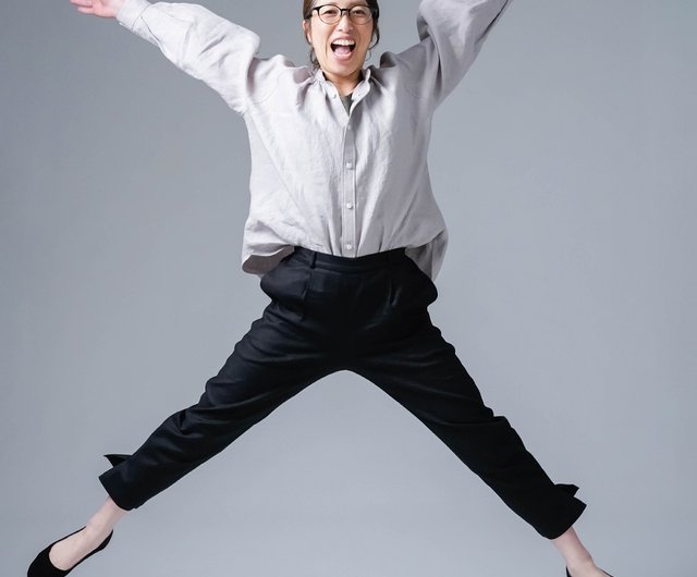 wafu ワフ 【リネンパンツ】麗しのサブリナパンツ 伸縮リネンソロテックス リネンパンツ】麗しのサブリナパンツ 伸縮リネンソロテックス
