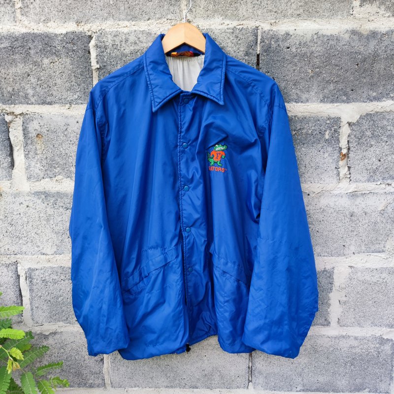 Vintage 80s Florida Gators Windbreaker Light Jacket - 女大衣/外套 - 尼龍 藍色