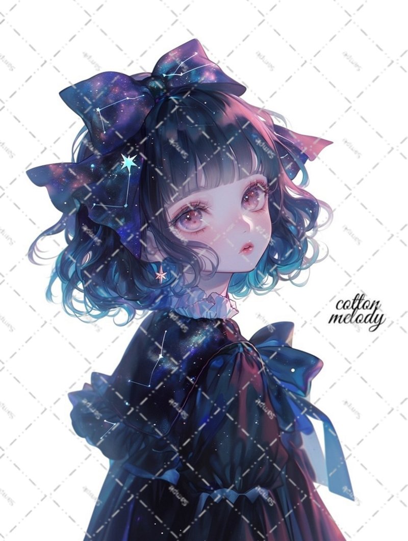 original sticker no.5557 人物ステッカー オリジナルステッカー 人物ステッカー 女の子ステッカー オリジナル人物ステッカー - 貼紙 - 紙 