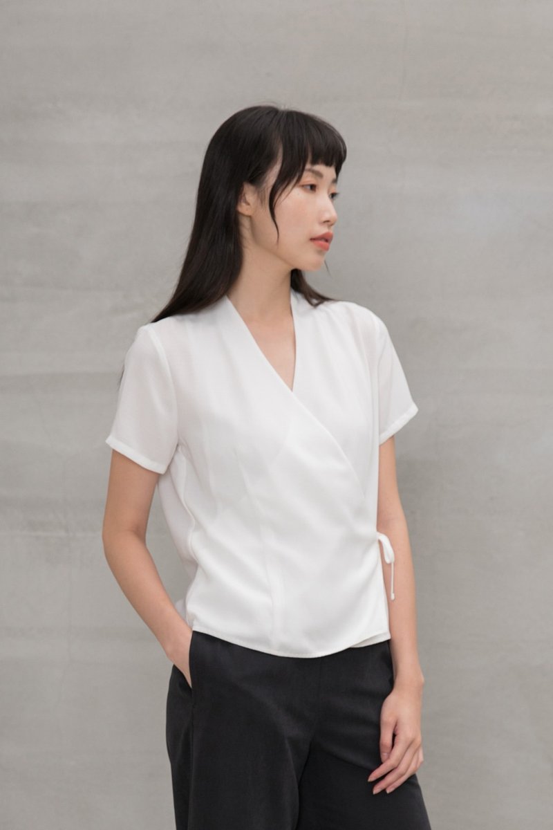 沉靜優雅綁帶上衣 Exquisite Tied Blouse - 女裝 上衣 - 聚酯纖維 多色