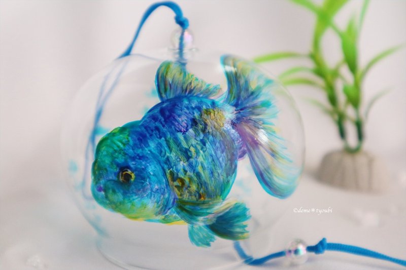 風鈴-青文魚- - 擺飾/家飾品 - 玻璃 藍色