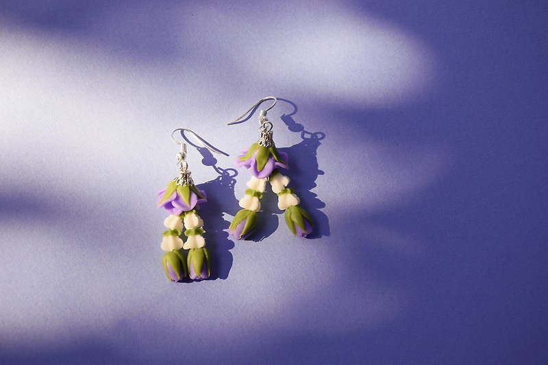MALAI EARRING - 耳環/耳夾 - 黏土 紫色