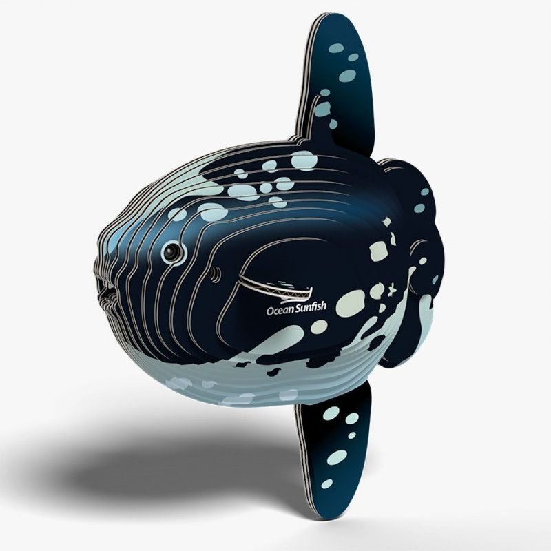 EUGY 3D坑紙拼圖 - 132 海洋太陽魚 - 拼圖 - 紙 黑色