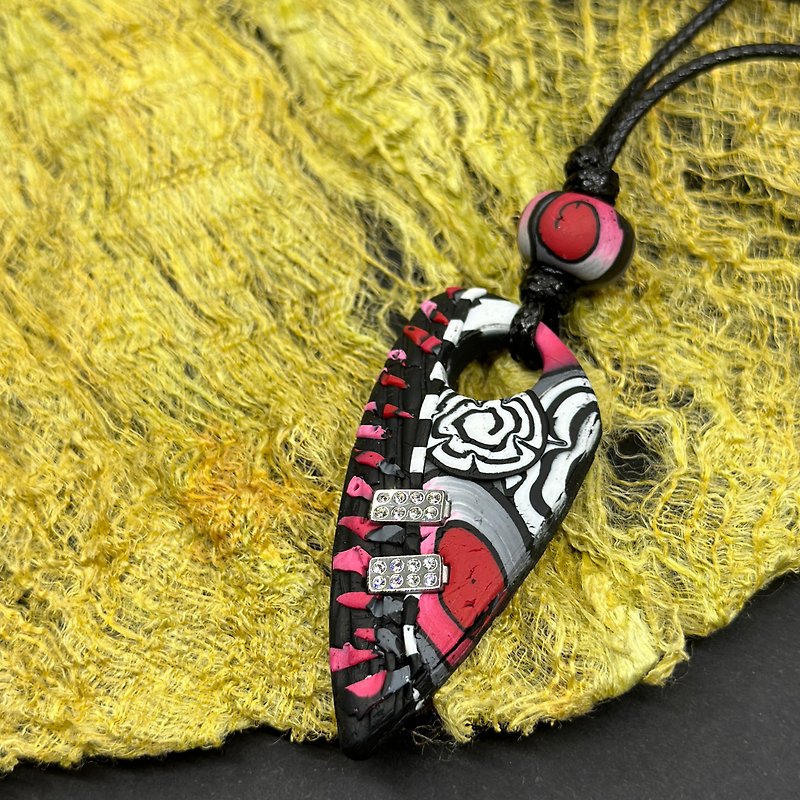 ANDRE | Polymer Clay Pendant | Necklace - Necklaces - Clay Multicolor