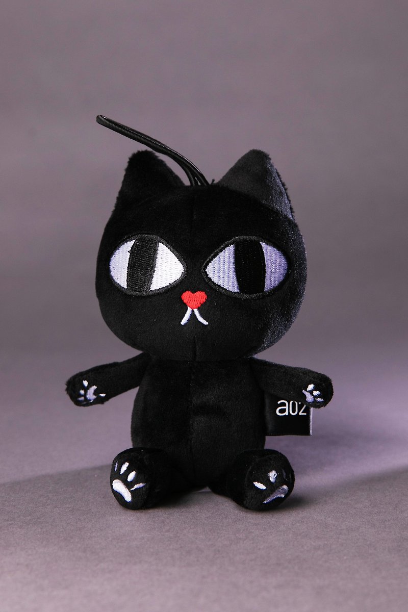 Plush 15cm Toby Black dangling - ตุ๊กตา - เส้นใยสังเคราะห์ สีดำ
