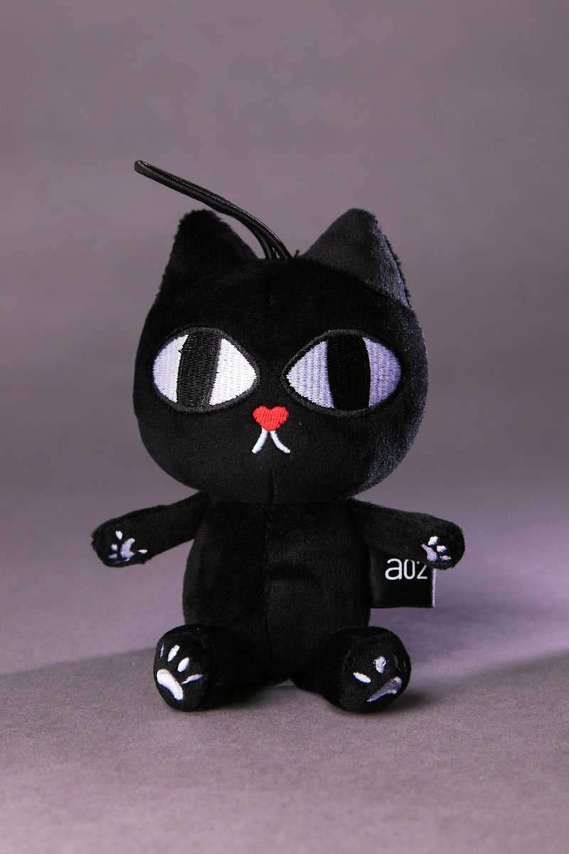 Toby Black 托比小黑 15cm 絨毛公仔 (包掛) - 公仔/玩偶 - 聚酯纖維 黑色