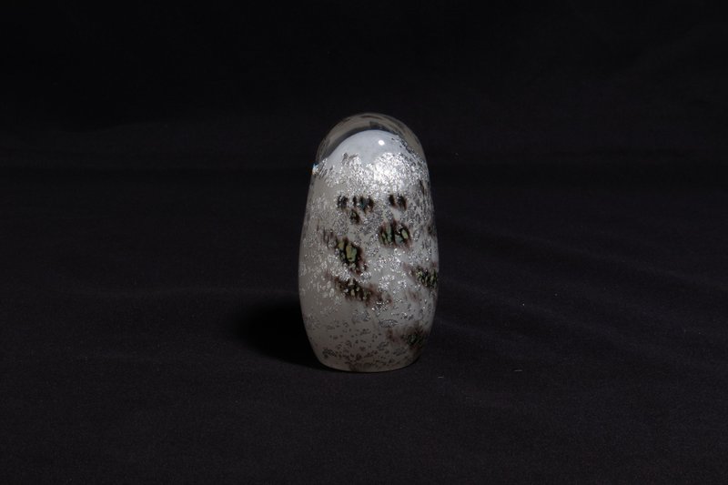 黑白銀箔蛋擺件 - 擺飾/家飾品 - 玻璃 黑色