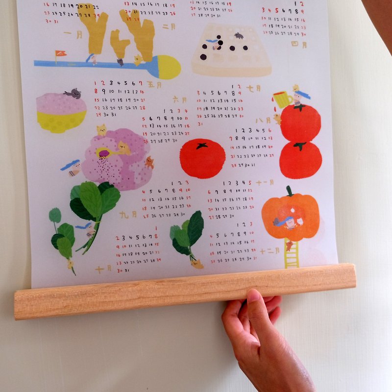【Poster Folder】Nanyang Cypress Magnetic Wood Clip Set - โปสเตอร์ - ไม้ สีกากี