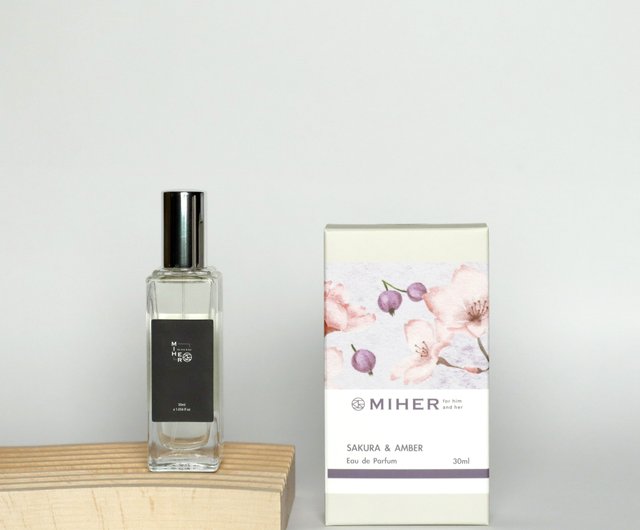 MIHER クラシック香水 30ML ホワイトピーチ ジャスミン チェリー ブロッサム アンバー チェリー ブロッサム ミモザ ヘーゼルナッツ オーク  - ショップ MIHER 香水 - Pinkoi