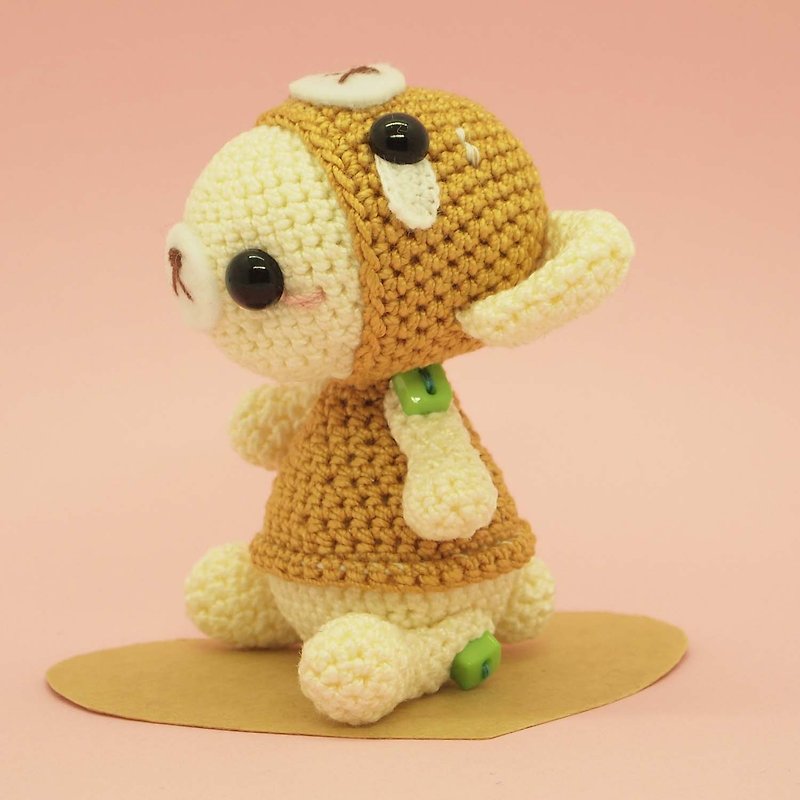 crochet doll/amigurumi/key chain/red panda costume【made-to-order】 - Keychains - Cotton & Hemp Brown