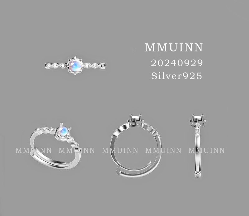 Preview of new product design drawings - General Rings - Crystal Blue