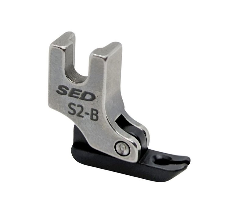 S2-B special coating for zipper presser foot is suitable for the left and right press line of the length clip corner 2mm - ชิ้นส่วน/วัสดุอุปกรณ์ - โลหะ สีดำ