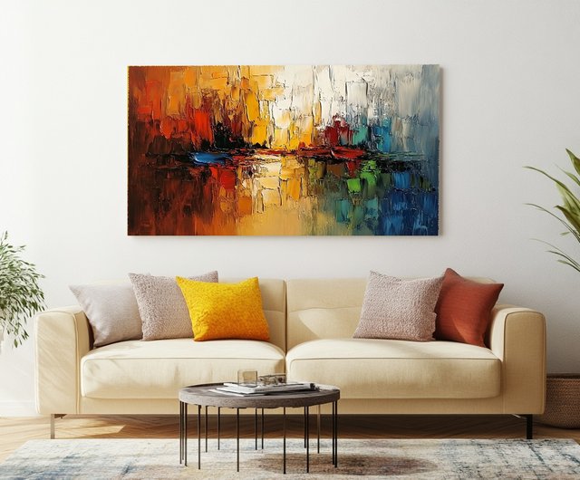 光と影のファンタジー現代抽象油絵ジークレー版画立体スクレーパー厚