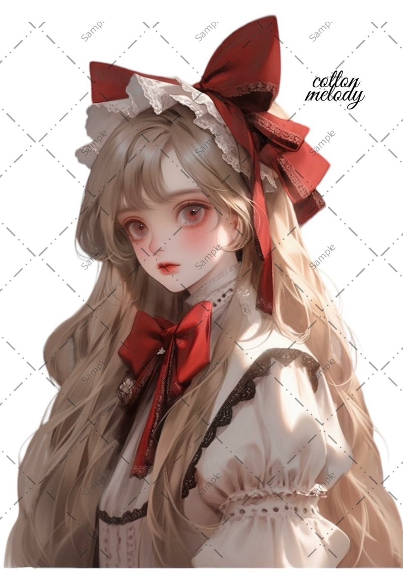 original sticker no.205 人物ステッカー オリジナルステッカー 人物ステッカー 女の子ステッカー オリジナル人物ステッカー - 貼紙 - 紙 