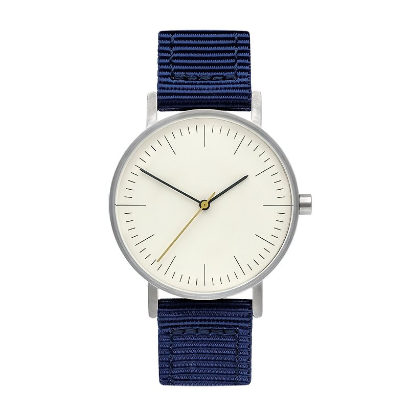 BIJOUONEB001シリーズミニマリストデザインSenシリーズコールドレトロスタイルの時計-ダークブルーのストラップ - 腕時計 - ステンレススチール ブルー