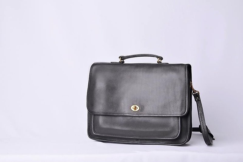 Vintage Coach antique briefcase - กระเป๋าเอกสาร - หนังแท้ สีดำ