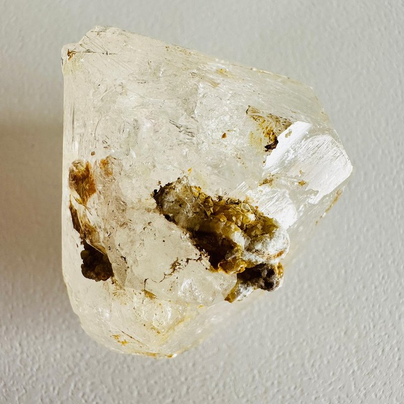 巴基斯坦黃泥骸骨水晶15 開窗彩虹骨幹水晶 原石原礦 脈輪淨化 - 擺飾/家飾品 - 其他材質 黃色