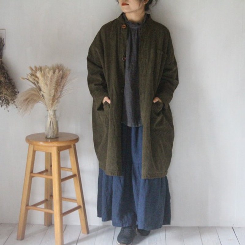 Pinkoi Proxy Purchase - vintage cocoon coat / sea pine color - Skirts - Cotton & Hemp 