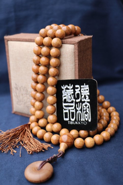 TIBUKKYO德榕藏品 特精工老料滿花六道木念珠 降龍木 串珠設計 六字箴言 木珠 佛珠