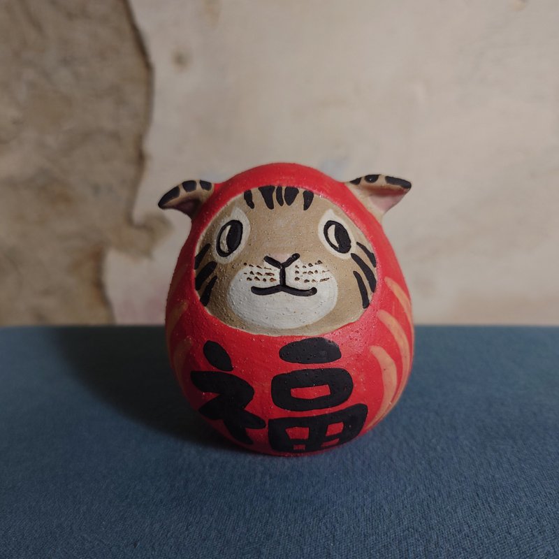 折耳貓不倒翁陶瓷擺飾 - 擺飾/家飾品 - 陶 紅色