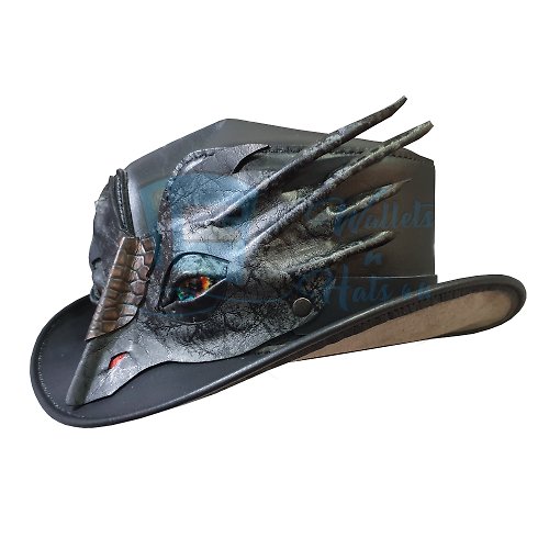 Wallets And Hats 4 U Voodoo Hatter Leather Top Hat Dragon Band