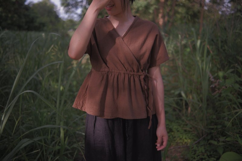 Jeju Top | Cotton | Natural Plant Dyed - Women's Tops - Cotton & Hemp Brown