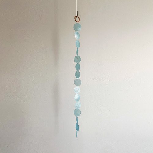 HO’ USE DIY-KIT|Helsinki Flower Shop-Aqua Blue-Curtain|Shell Wind Chime Mobile|#0-496