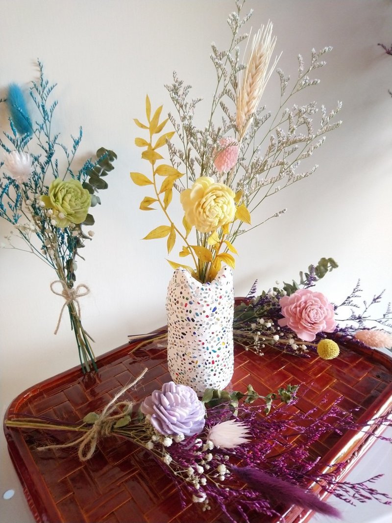 乾燥花DIY材料包--乾燥花束 DIY貼畫 DIY作品 - 花藝/盆栽/植栽 - 植物．花 多色