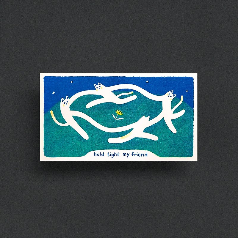 hold tight my friend Postcard - Cards & Postcards - Paper Blue