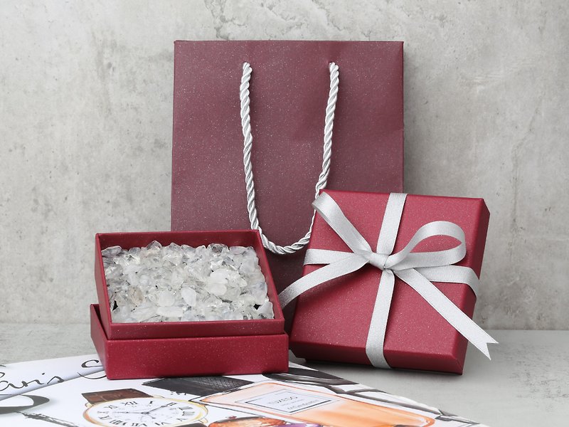 【Gift Box Packaging】Purchase Puriteen Purification Crystal Stone Gift Box Packaging Anniversary Birthday Gift - Items for Display - Gemstone Red