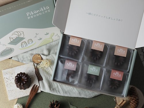 Pikunikku 野餐日甜點工作室 熱銷法式經典可麗露禮盒 (品牌禮盒+品牌提袋+食用小卡)