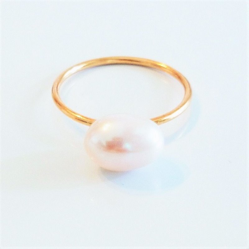 14kgf*BIG fresh water pearl ring  #10 #13 - 戒指 - 寶石 白色