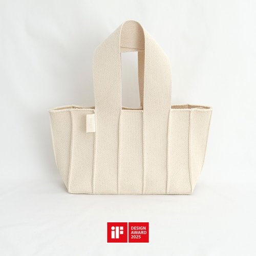 BagJi Weave Medium tote ivory (4colors)