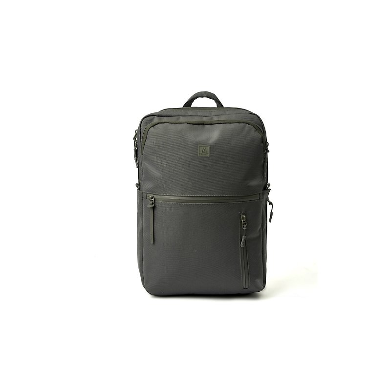 MORAL | Cecil Compact Urban Commute Backpack Grey Olive - กระเป๋าเป้สะพายหลัง - วัสดุอีโค สีเทา