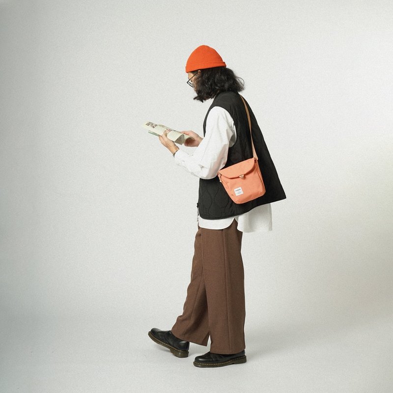 DESI (ECO Edition) All Day Sling Bag, Crossbody Bag Shoulder Bag (Pale Orange) - Messenger Bags & Sling Bags - Eco-Friendly Materials Orange