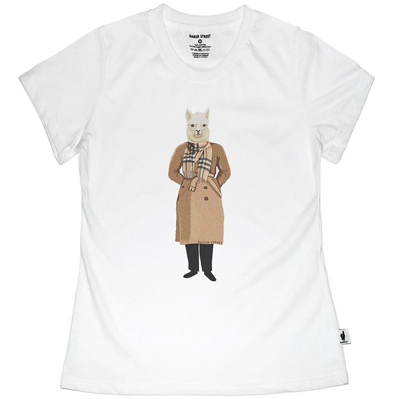 British Fashion Brand -Baker Street- Alpaca&#x27;s OOTD Printed T-shirt