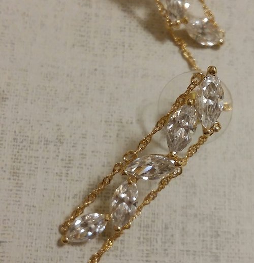 Tera Jewelry 【CLASSIC系列】曼哈頓* 馬眼型天然鋯石耳環 訂製 輕珠寶