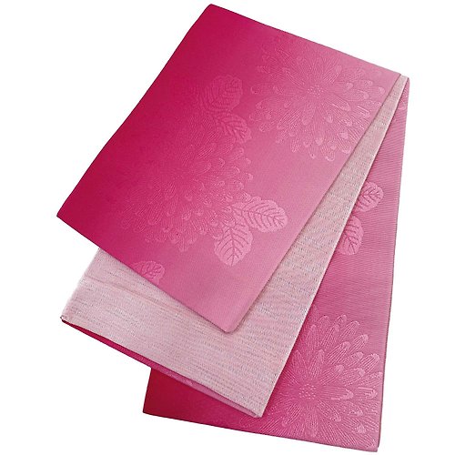 fuukakimono 女性 腰封 和服腰帶 小袋帯 半幅帯 日本製 粉紅 漸層 24