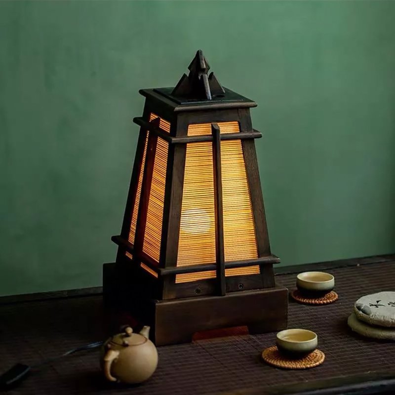 (Teak lamp) Bedside lamp bedside lamp Small bedside lamp, decorative lamp - โคมไฟ - ไม้ 