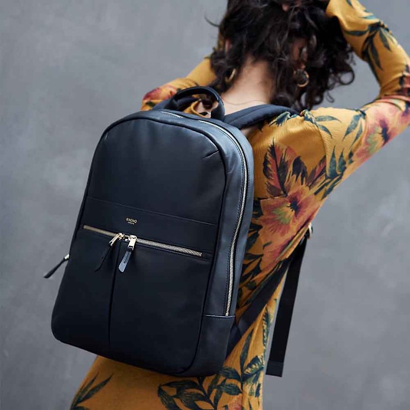 [Goods] Beaux 14 "Leather Backpack (Black) - กระเป๋าเป้สะพายหลัง - หนังแท้ สีดำ