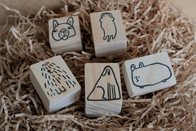 [Hand-engraved stamp] The dog that can’t laugh - Stamps & Stamp Pads - Rubber 