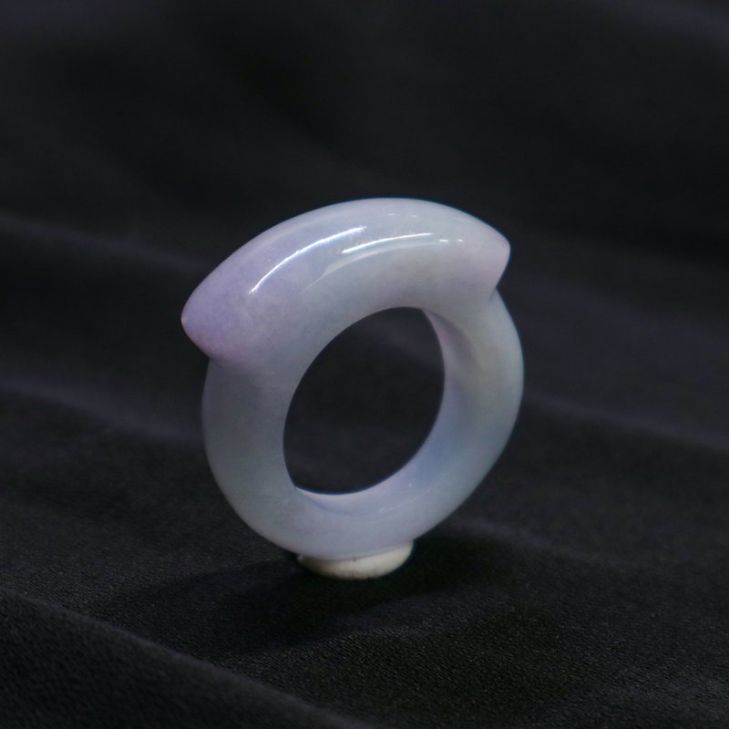 [19.6 girth] Natural Burmese A-grade ice seed spring colored jadeite l natural jadeite l finger ring - General Rings - Jade 