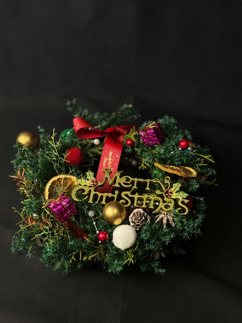 Fresh Nobel Pine Christmas Wreath - ของวางตกแต่ง - พืช/ดอกไม้ สีเขียว