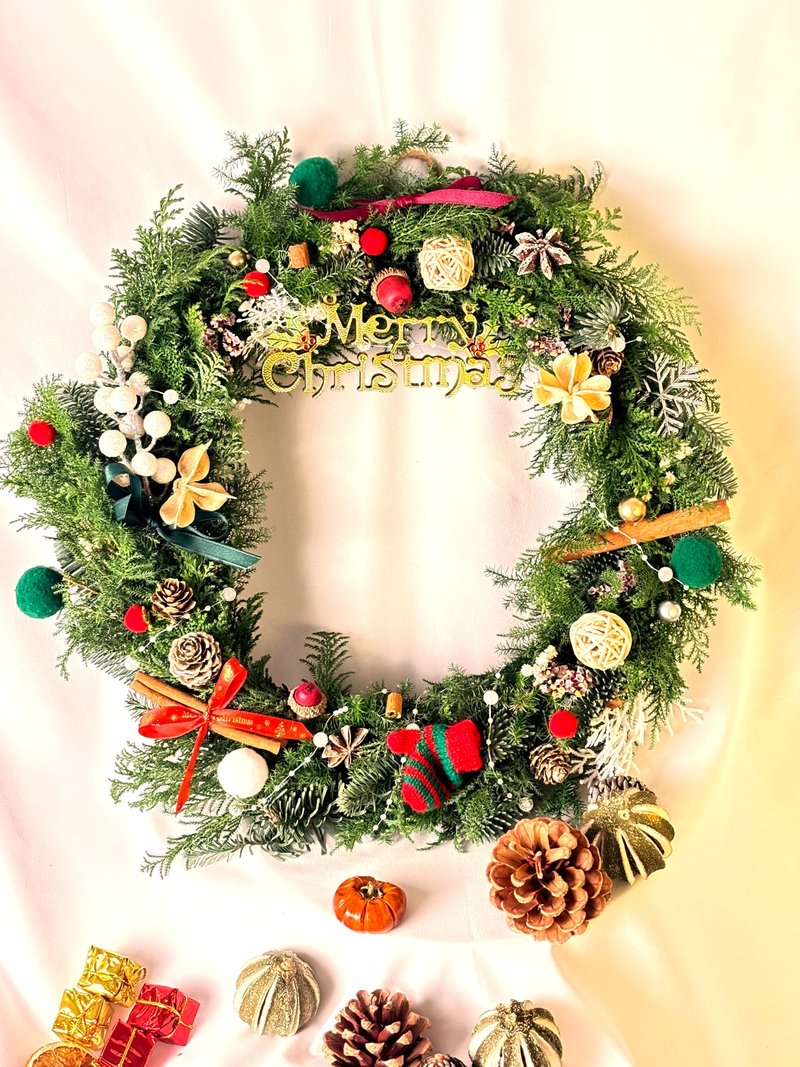 X'mas Fresh Nobel Pine Christmas Wreath - Items for Display - Plants & Flowers Green