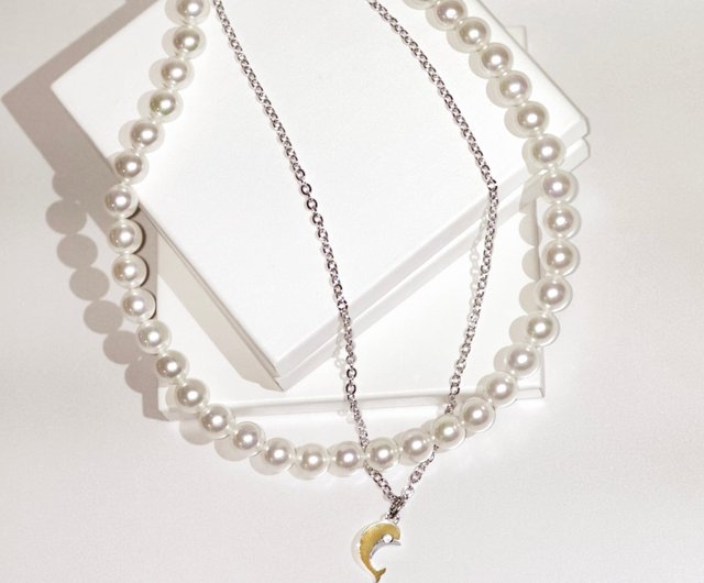 Dolphin on sale pearl necklace