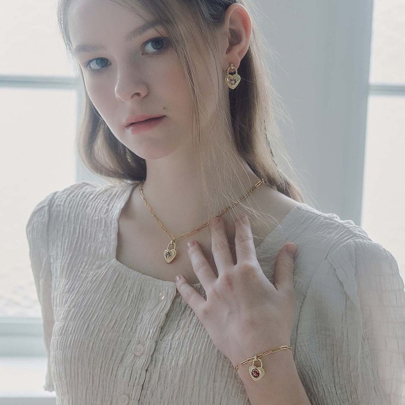 Love Lock Snowball Necklace - 項鍊 - 玻璃 