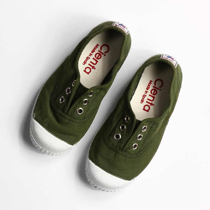 西班牙國民帆布鞋 CIENTA 童鞋尺寸 墨綠色 香香鞋 70997 22 - 童裝鞋 - 棉．麻 綠色