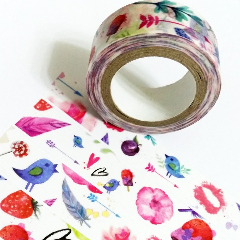 Customized Mini Washi Tape Romantic Mood - มาสกิ้งเทป - กระดาษ 